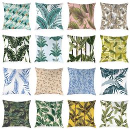 Oreiller plante Style Tropical couverture nordique géométrique taies d'oreiller décoratives maison S Jungle imprimer Pilow Case Pilowcase