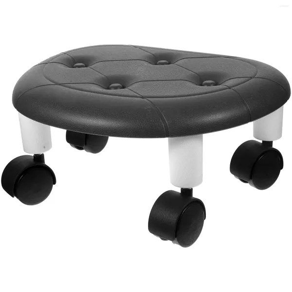 Taburete de plástico de almohada pequeño rodillo cómodo accesorios de muebles de asiento silla de ruedas bajas