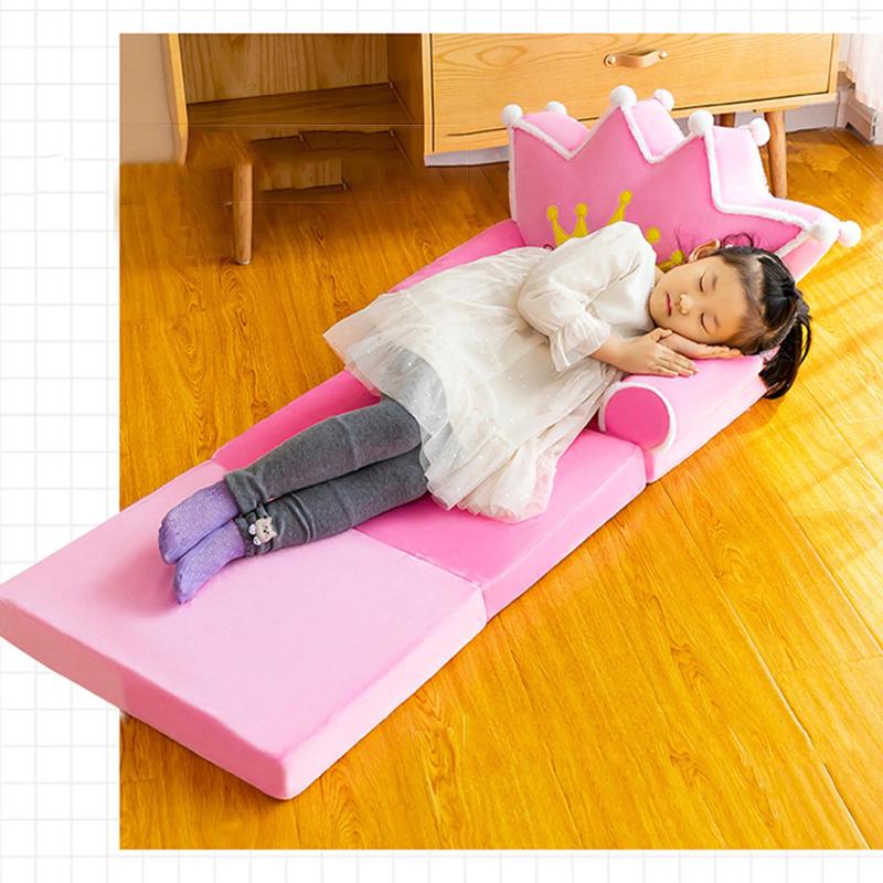 Kudde plysch vikbara barn soffa ryggstol barn vända öppen säng söt tecknad småbarn fåtölj vardagsrum sovrum endast täckning