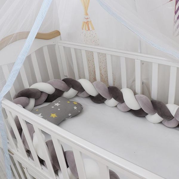 Oreiller en peluche avec nœud de lit, entoure les rails du berceau de bébé, doux, décoratif pour la maison, siège de canapé