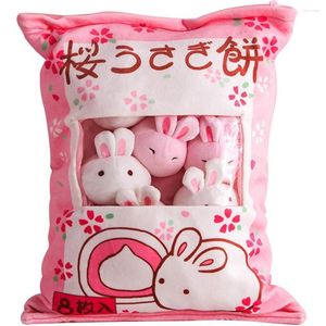 Travesseiro de pelúcia mini bonecas flores de cerejeira brinquedo macio simulação boneca sofá para decoração de quarto de menina