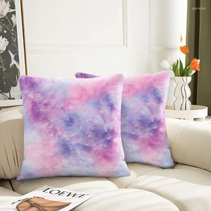 Almohada Funda de sofá de felpa Color creativo Mapa del cielo Suave S Crystal Velvet Hold Funda de almohada para decoración del hogar