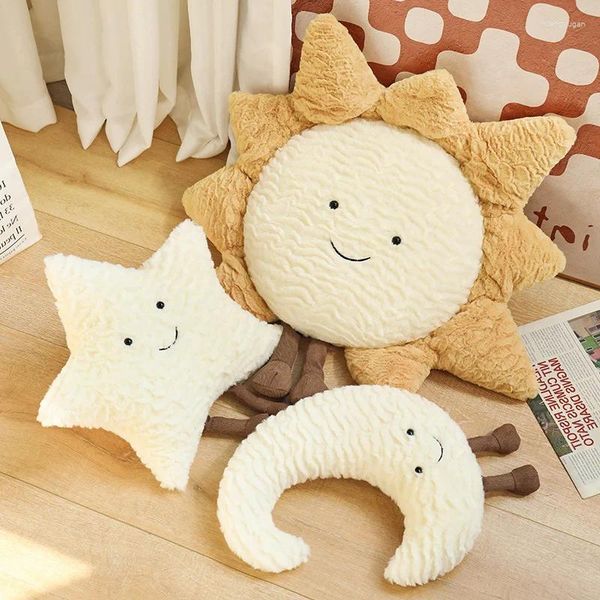 Juguetes de peluche de almohada sofá sofá linda estrella sola luna viviente dormitorio hogar regalos de cumpleaños decorativos