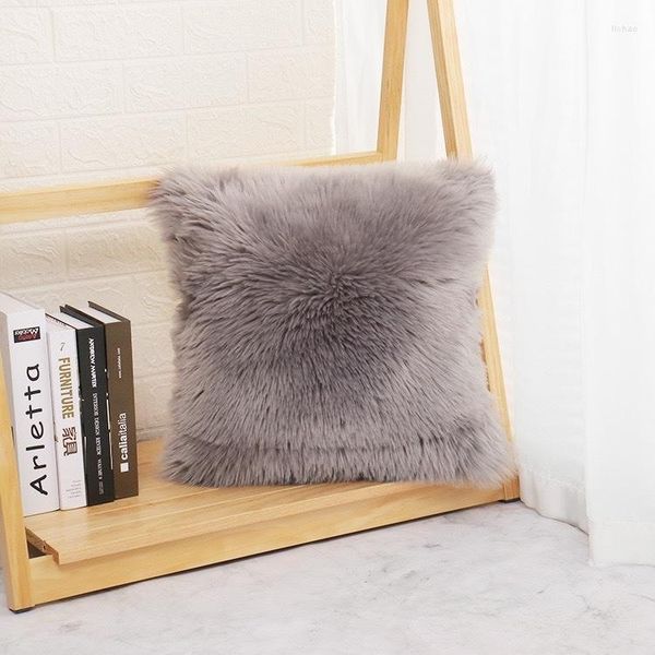 Oreiller Peluche Laine Wool-like Couch Bedside S Cojines Cute Chairs Fausse Fourrure