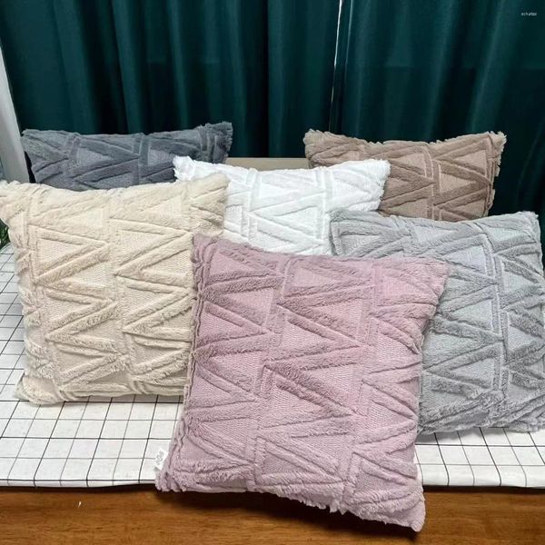 Almohada de poliéster y lino para decoración de sala de estar, cubierta de Avatar de chica hermosa, cama de 18x18 pulgadas, funda de almohada Kawaii de terciopelo 2024 E0529