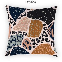 Pillow Polyester Linen Material Simple Sofa Art Cover Gift Nordic 2024 Décoration de maison moderne décorative 45x45cm E2436