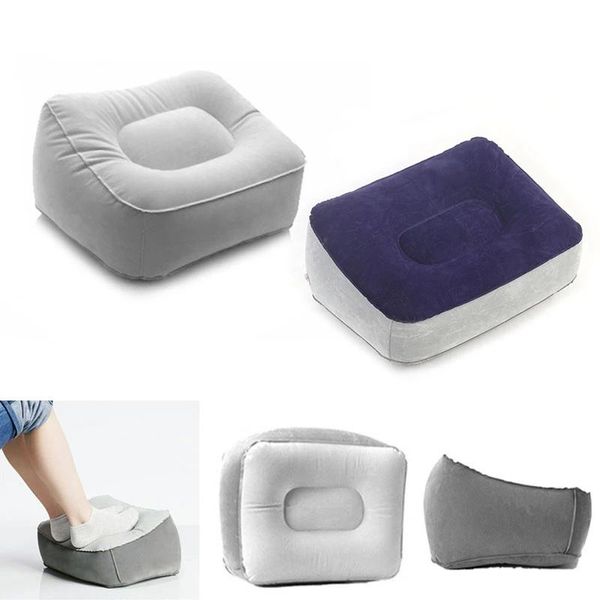 Oreiller Portable gonflable repose-pieds voyage tabouret de Massage en plein air coussin avion Train pédale relaxant pieds outil