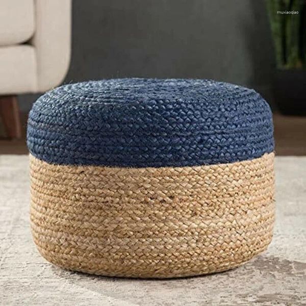 Oreiller Pouf Jute Fait Main Naturel Tressé 18