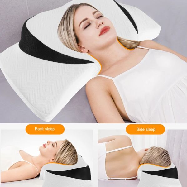 Oreiller Premium en mousse à mémoire de forme, oreiller de literie, relaxation cervicale, orthopédique, Protection de la santé du cou, rebond lent, ergonomique