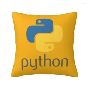Kussenprogrammeur Python Symbool Covers voor bankcomputerontwikkelaar Programmeercodeerder Nordic Cover Square Pillowcase