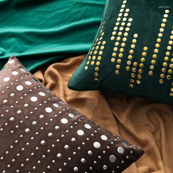 Oreiller pure couleur velours tissu couverture de forage de forment de musique note d'oreiller européen toire d'oreiller moderne couvercles bleu décor de canapé