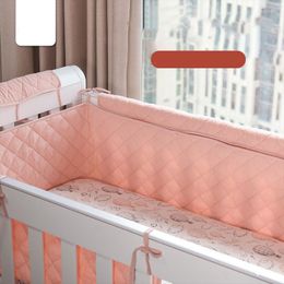 Almohada de algodón puro para cama de bebé, barrera para parachoques, cuna suave alrededor de parachoques, Protector seguro para niños, barreras de cuna anticolisión para niños