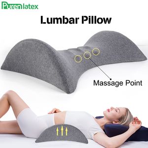 Almohada PurenLatex Memory foam Ropa de cama ortopédica Lumbar Back Support Pad para mujeres embarazadas Almohada de presión de rebote lento 230719