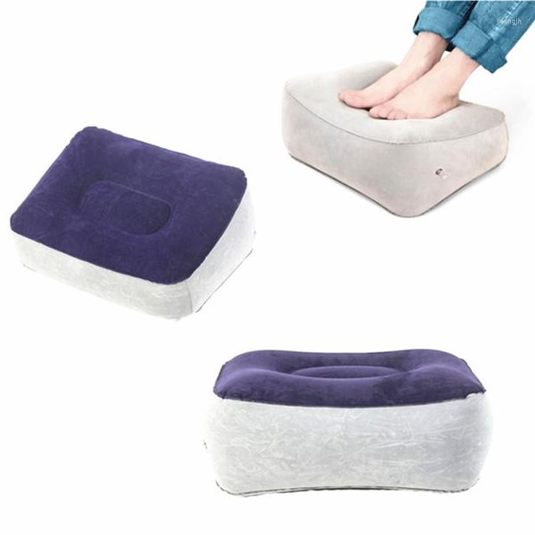 Pillow PVC Trestre de pied gonflable Portable Repos de voyage en peluche Plani￨re de voyage Bureau de la maison Pied de la maison
