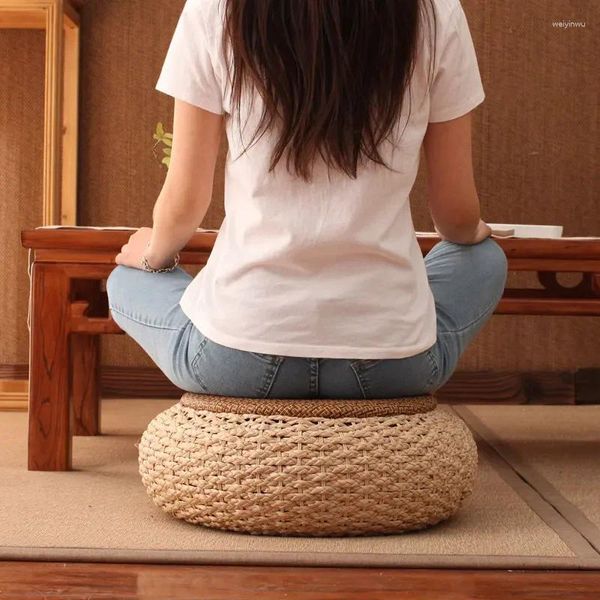 Oreiller en rotin Putuan, jetée ronde épaisse, cérémonie du thé japonais, sol, balcon, baie vitrée, Tatami d'extérieur S