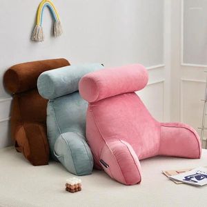 Cama de lectura de almohadas Brazo de silla de espuma de memoria triturada con bolsillos de brazos y soporte de diseño de cubierta extraíble