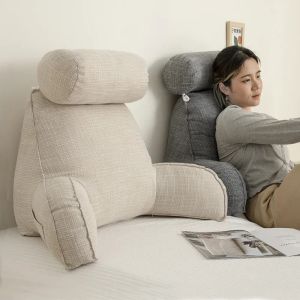 Oreiller de lecture oreiller standard oreiller, oreiller arrière pour s'asseoir dans le lit à mémoire râpée de chaise en mousse à mémoire