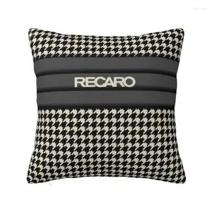 Taie d'oreiller carrée avec Logo Recaros, décoration de salon, chaise moderne