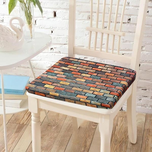 Oreiller rectangulaire en brique, chaise imprimée murale, rembourrage de siège en Polyester, chaises extensibles douces, décoration de sol inclinable décorative