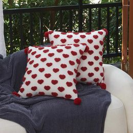 Pillow Red Love Cover Minimalist Style 3D SOFA SOIR