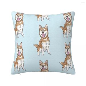 Oreiller Red Siberian Husky Illustration Throw Bed thelow thelows couvercles de canapé ornemental pour le salon