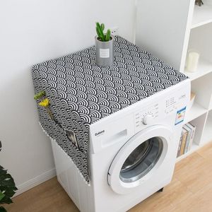 Oreiller réfrigérateur couverture anti-poussière moderne minimaliste Machine à laver avec poche de rangement sac goutte