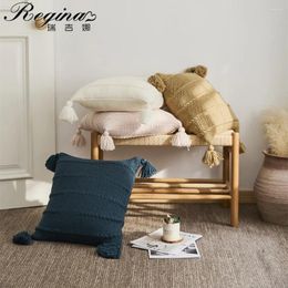 Pillow Regina Marque Chunky Treen Cover 45 Luxury Islande Yarn Crochet Home Decor Sofa Case Blanc Doux