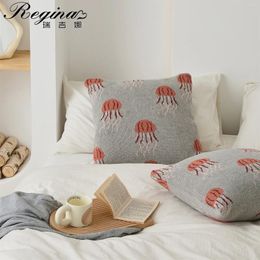 Oreiller Regina Couverture de motif de méduses élégantes 45 Étui décoratif à la maison pour canapé-lit Coton tricoté