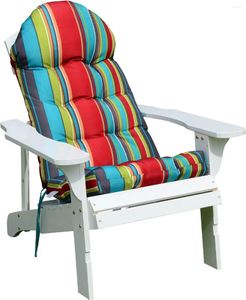 Chaise Adirondack Adirondack résistant à l'oreiller S High Back Indoor Outdoor Tufted Lounge Soutr Tads (couleur rayée) voiture C C