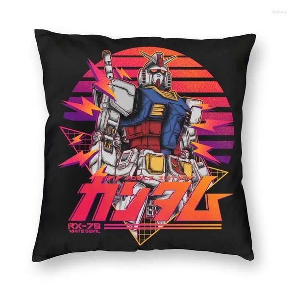 Almohada retro gundam rx-78 anime mech robot manga mecha japón harajuku pistolla