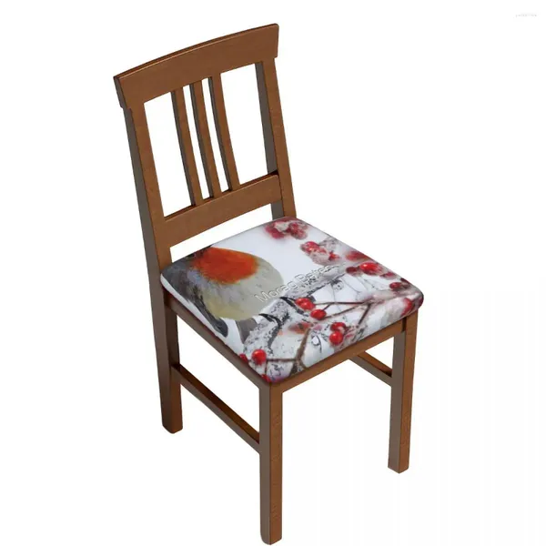 Almohada robin pecho rojo en la cubierta cuadrada de invierno silla de asientos decorativos de asientos decorativos