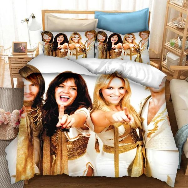 Pillow Rock Band 3D Privured liber Set Duvet Covers Case Wirew Case Counter Litding Lit Lit (US Tailles / Tailles UE / Tailles Au)