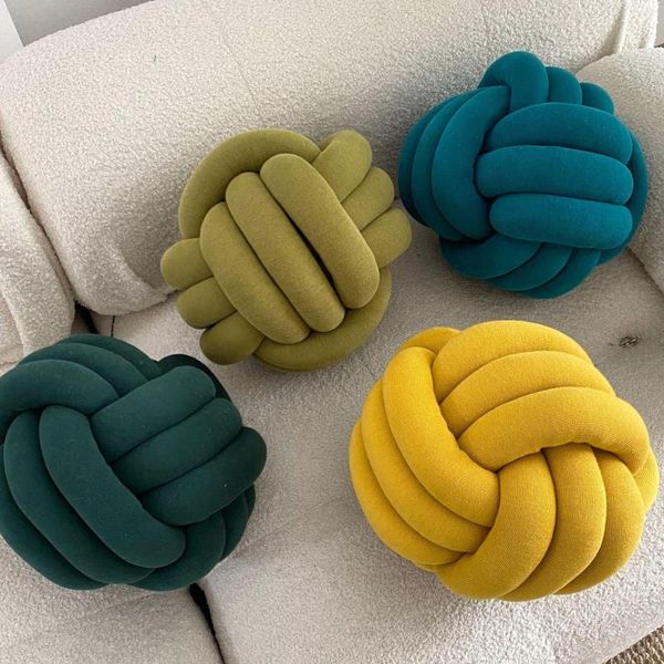 Almohada habitación lindo juguete nudo bola gran tamaño tiro creativo vida beso burbuja sofá dormitorio decoración mascota asiento