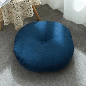 Oreiller rond épaissis s chaise de sol bleu massif méditation futon tatami tapis au sol 42 47 55cm de décoration intérieure