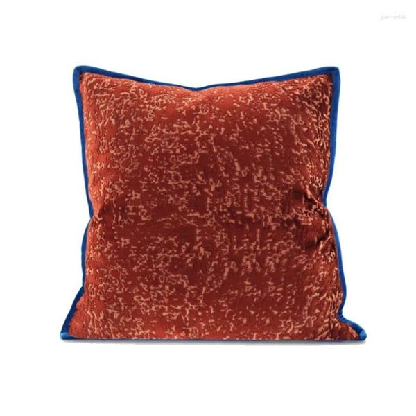 Almohada Royal Red Blue Pillows Funda de terciopelo de lujo Cubierta decorativa retro para sofá Silla Moderna Sala de estar Decoración para el hogar