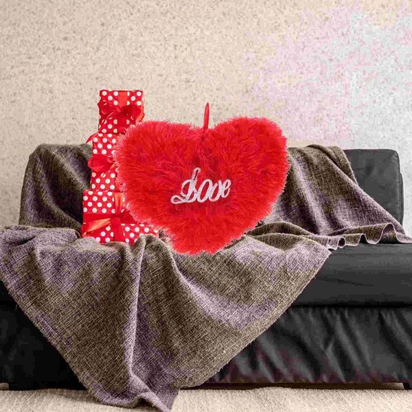 Almohada Regalos De Santa Forma De Corazón Conmemorar Decoración De Oficina Amor San Valentín Libros Decorativos