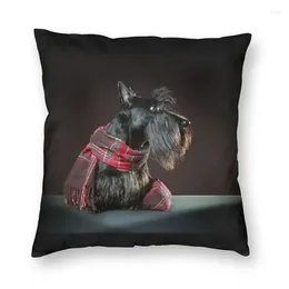 Pillow Scottish Terrier Cover 40x40 Home Decorative 3D Printing Scottie Dog Throw Case pour canapé double côté