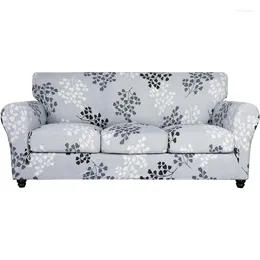 Pillow SearchI Housse De Canapé Extensible Imprimé Canapé Motif Floral 4 Pièces Housse avec 3 Séparées