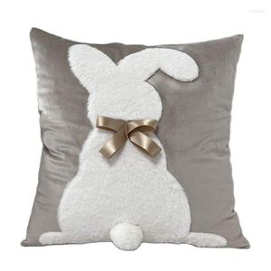 Venta de almohadas Beige PASCUA Miel Cubierta Cuadrada Terciopelo Linda Funda de almohada Niños