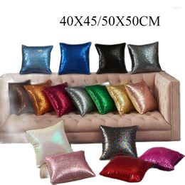 Funda de almohada con lentejuelas para sofá, 40X4 0/45X45CM, azul, gris, dorado, fiesta de Navidad, celebración de boda, decoración, fundas de almohada para la cintura