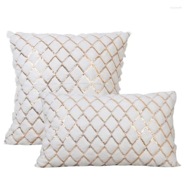 Con cubierta de lentejuelas de almohada de plata dorada 45x45 decorativa para la caja de almohadas de la sala de estar del sofá decoración del hogar