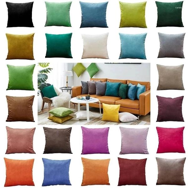 Lot de 2 housses de coussin en velours, 30x5 0/35x3 5/45x4 5/50x5 0/60x60cm, oreillers décoratifs pour canapé/salon/voiture