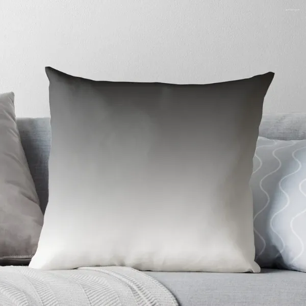 Oreiller SHADES OF GREY - Minimaliste noir à blanc dégradé Ombre jeter canapé oreillers canapés couvertures