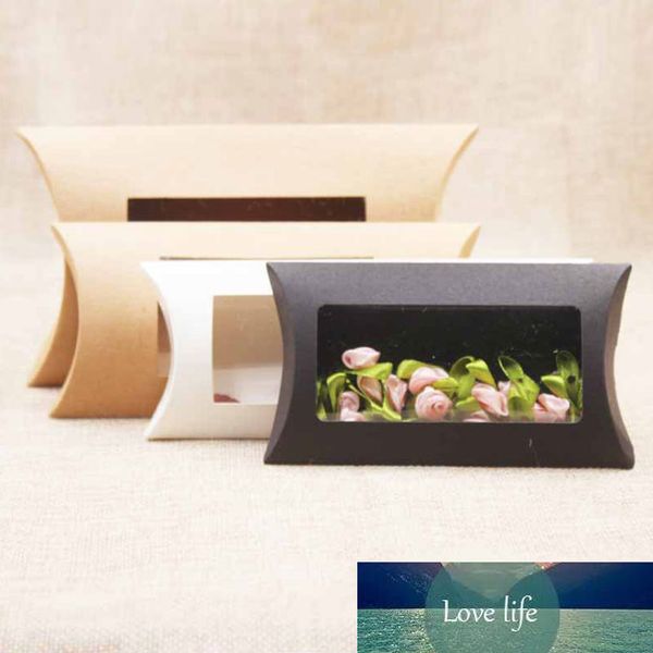 Boîte en forme d'oreiller pour petites fleurs boîte-cadeau boîte à biscuits boîtes en carton Kraft papier Tube emballage bonbons cadeau faveur de fête