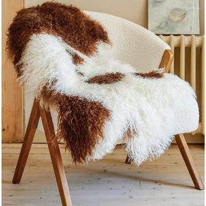 Coussin de chair de laine de mouton couverture de chaise à bascule premium fourrure du tapis intégré de première classe de première classe balcon baie vitrée baie vitrée