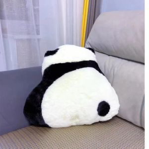 Oreiller court en peluche flurry panda coussin oreiller kawaii panda arrière coussins anti-distishide canapé salon décor de la maison cadeau