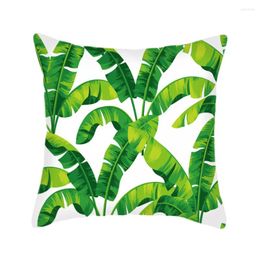 Oreiller simple s plantes tropicales nordiques couvertures de dessins animés couvertures décoratives pour canapé luxueux home carré mignon e1714