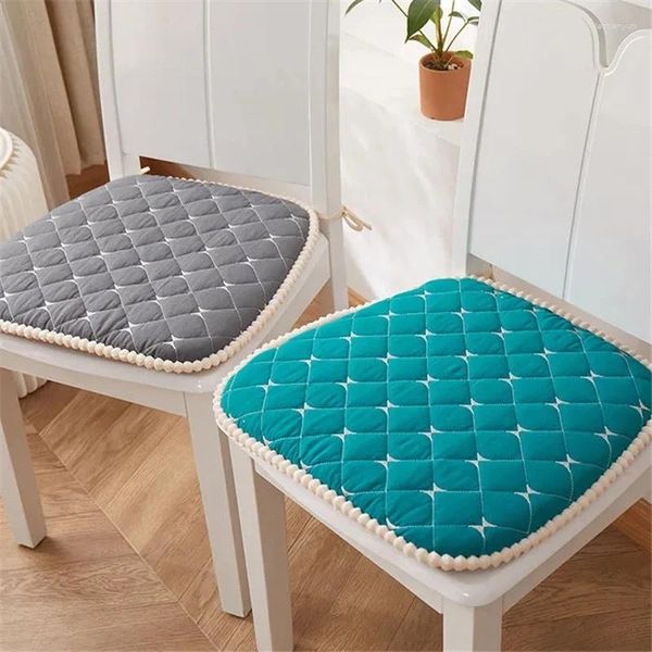 Almohada silla de comedor de color sólido simple estatúa sin desliz