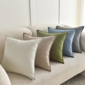 Oreiller simple couleur unie solide INS Snow Neil Pillow / Herringbone Jacquard Net Red Shet Cover Cream Sofa Tête de tête de lit