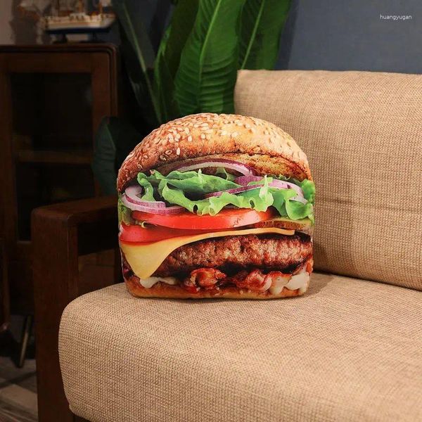 Simulación de almohada hamburguesa hamburguesa regalo de moño